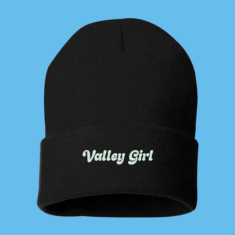 Valley Girl Black Beanie