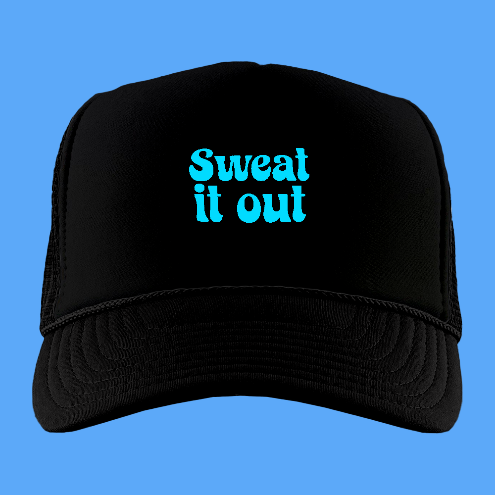Sweat It Out Black Foam Trucker Hat