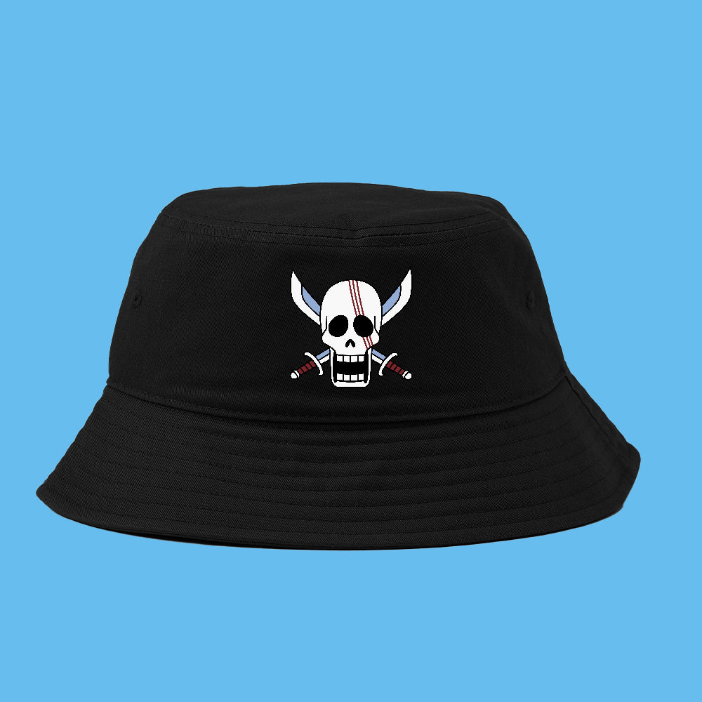Red Hair Pirates jolly roger bucket hat