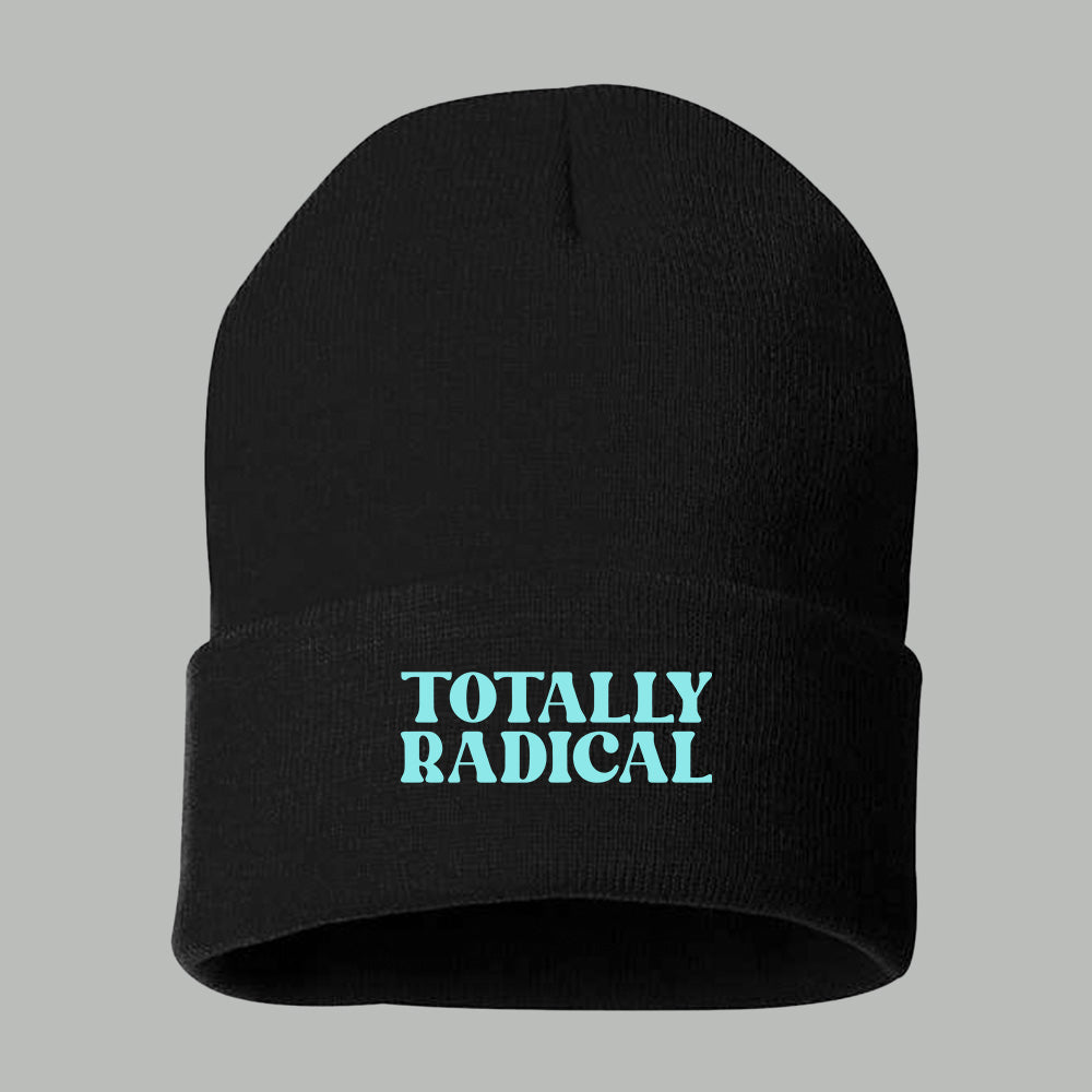 Totally Radical Black Beanie