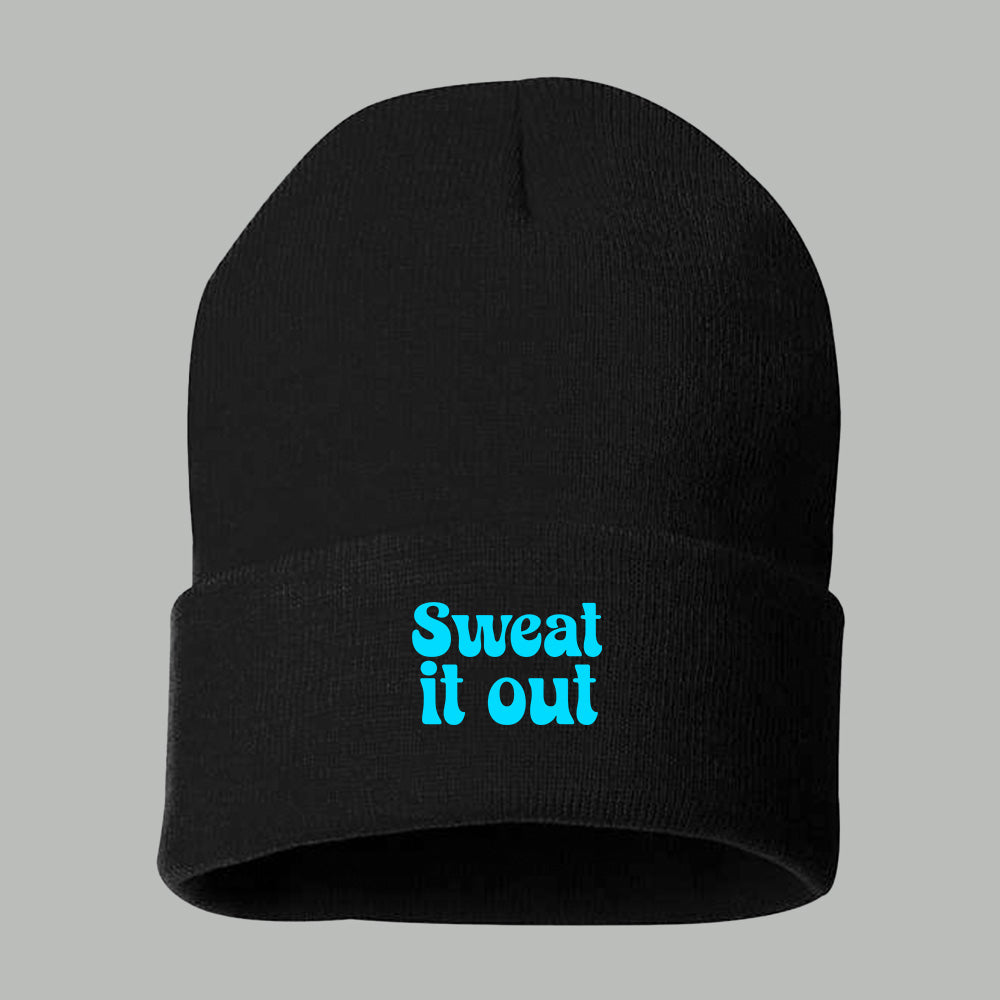 Sweat it out Black Beanie
