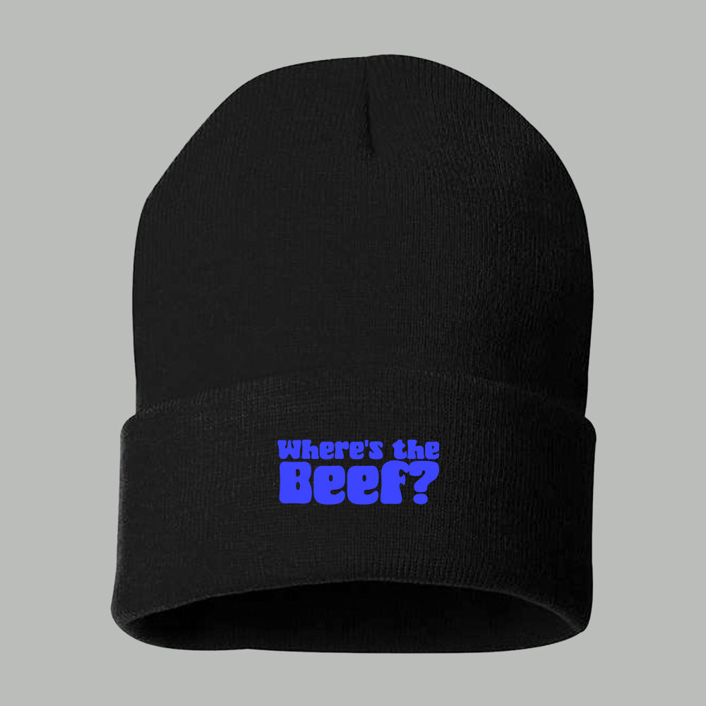 Where's the Beef? Black Beanie