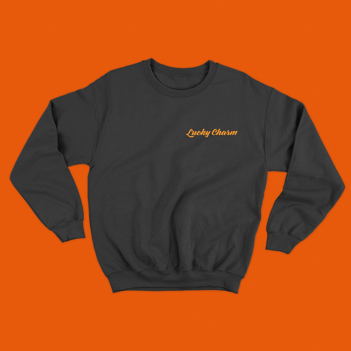 "Lucky Charm" Orange Sweatshirt