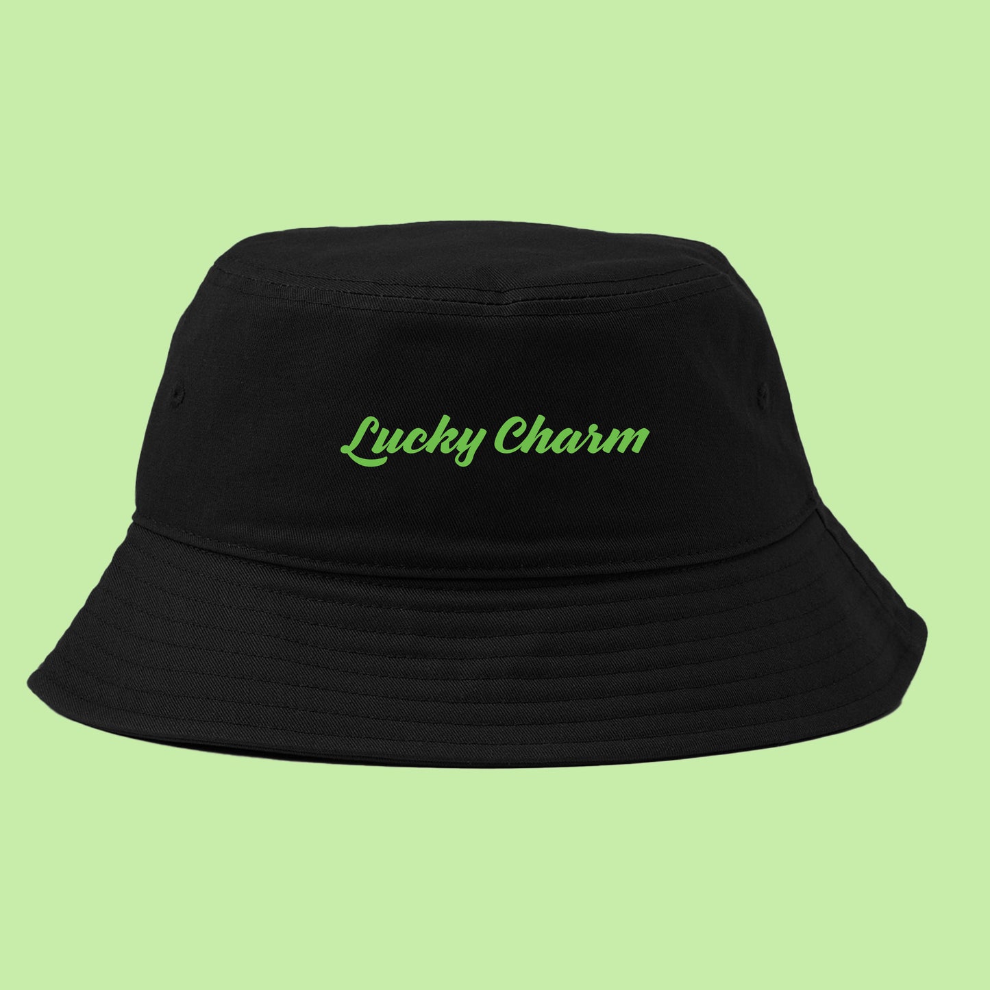 "Lucky Charm" Yellow Green Bucket Hat