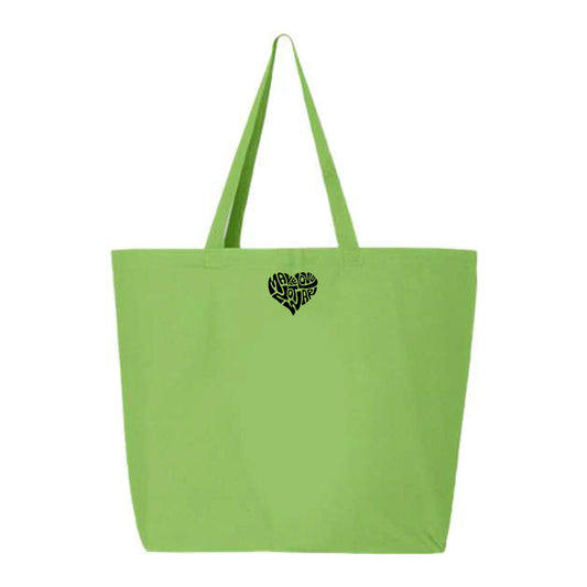 Make Love, Not War Black Tote Bag