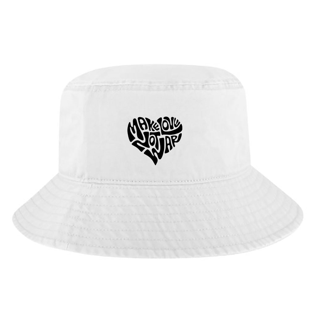 Make Love, Not War Black Bucket Hat