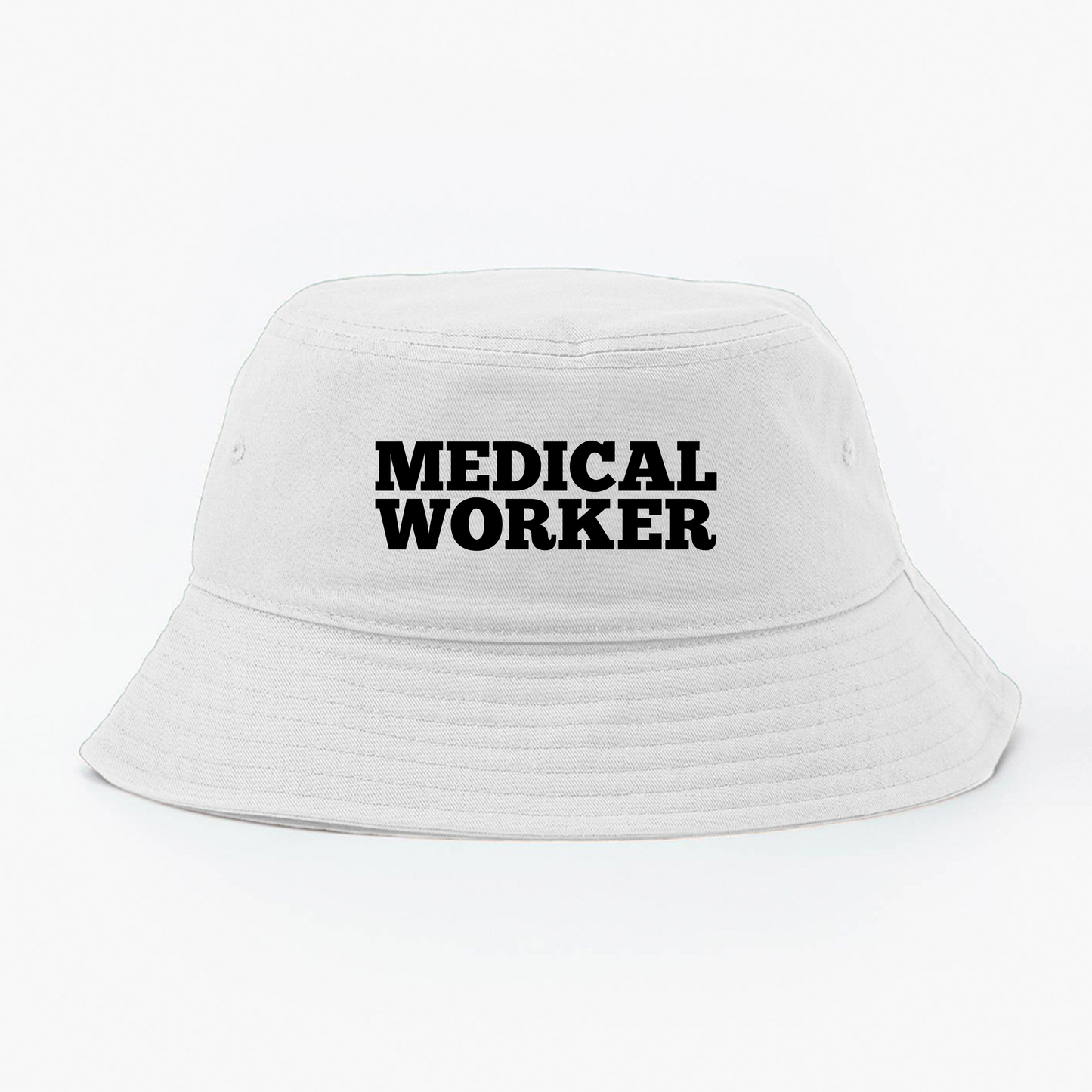 "Medical Worker" Black Bucket Hat