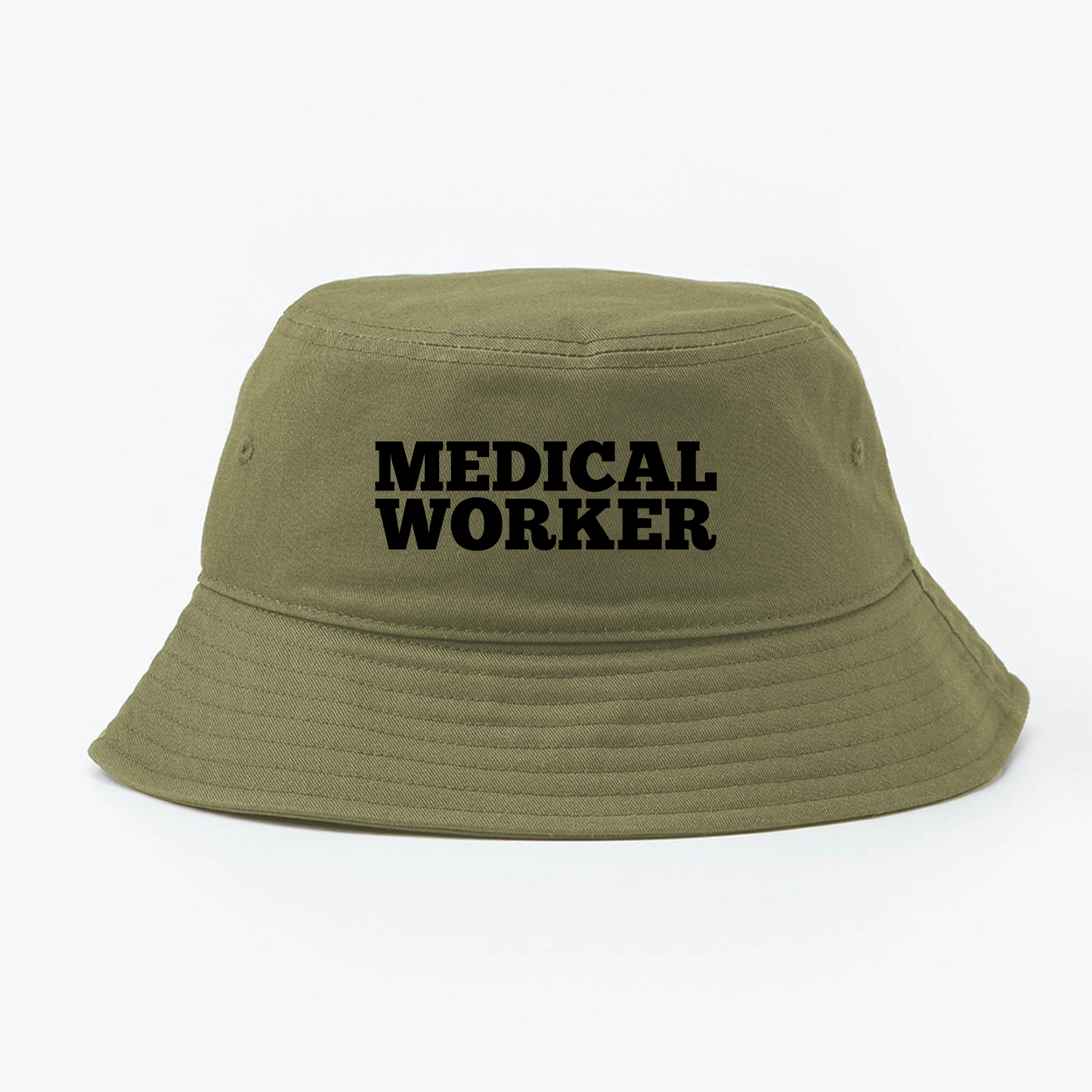 "Medical Worker" Black Bucket Hat