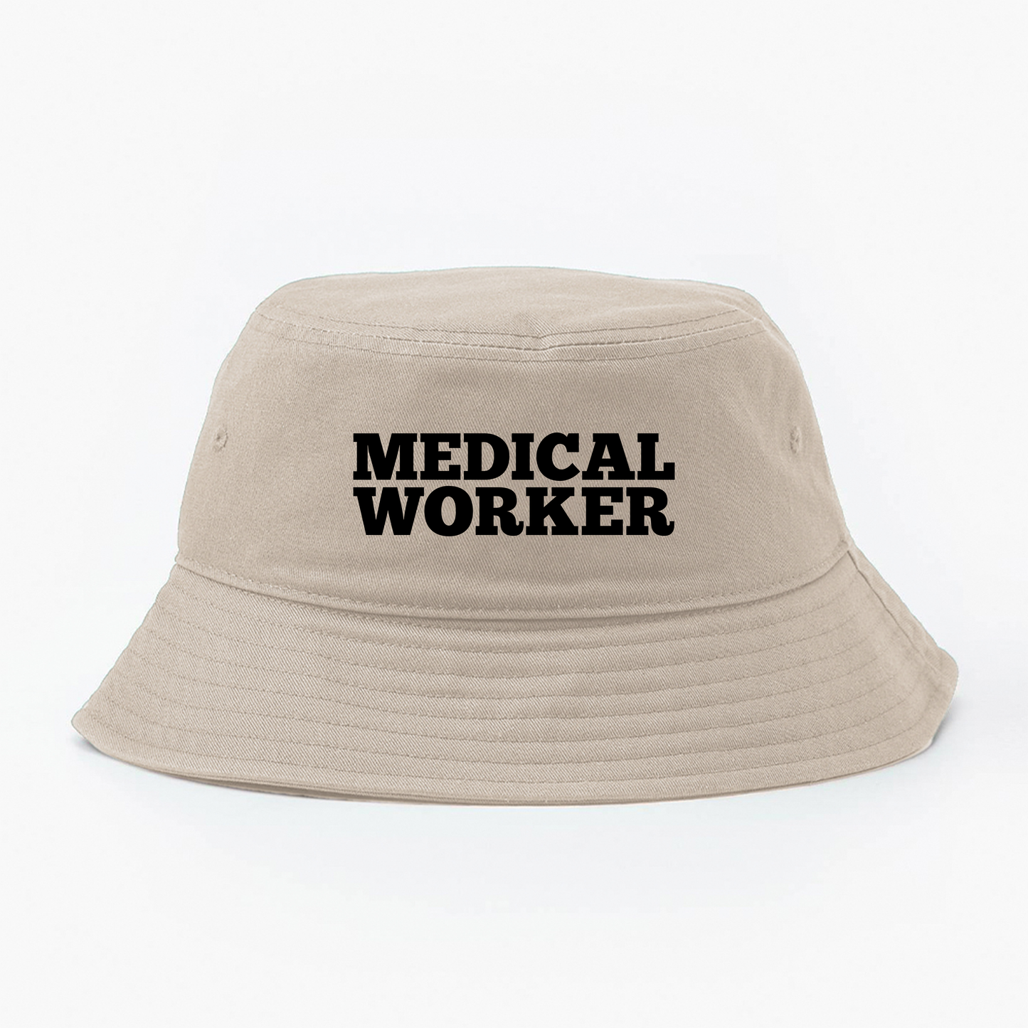 "Medical Worker" Black Bucket Hat