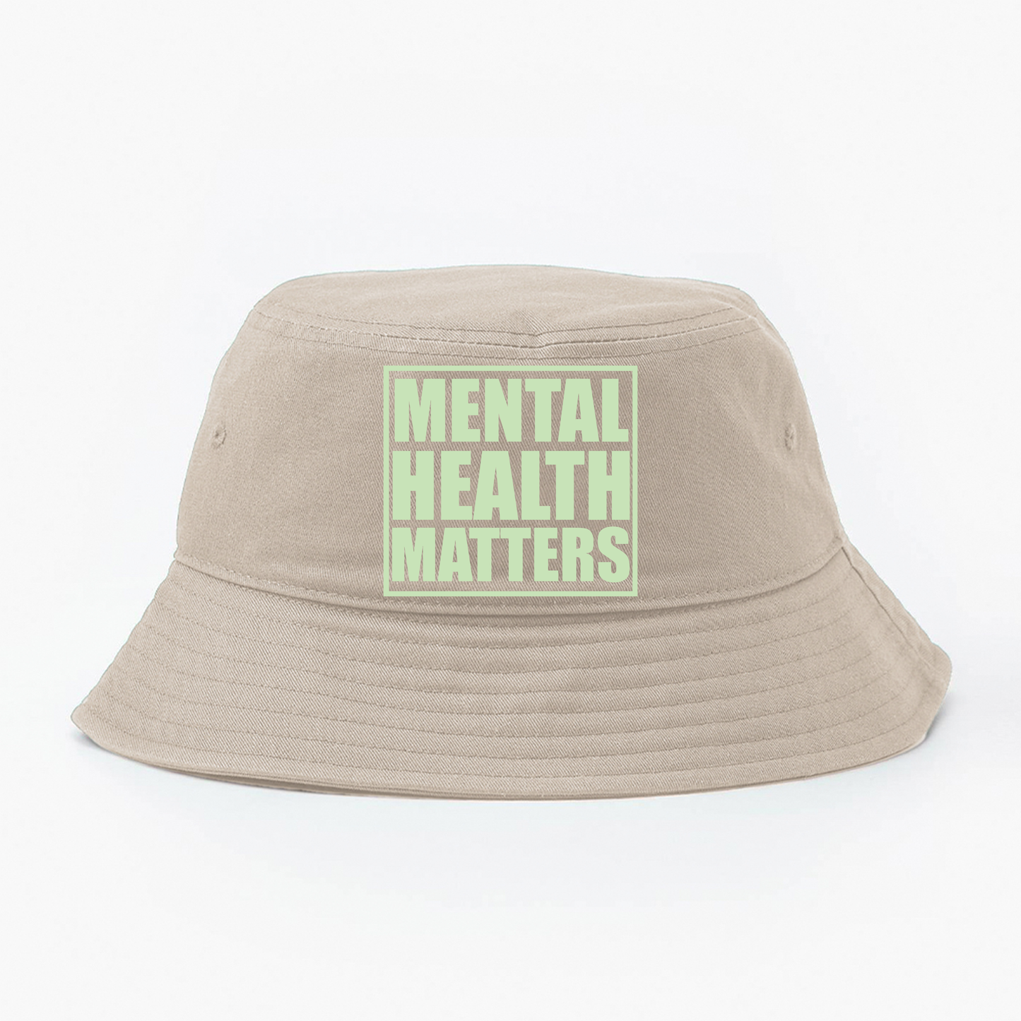 "Mental Health Matters" Light Green Bucket Hat