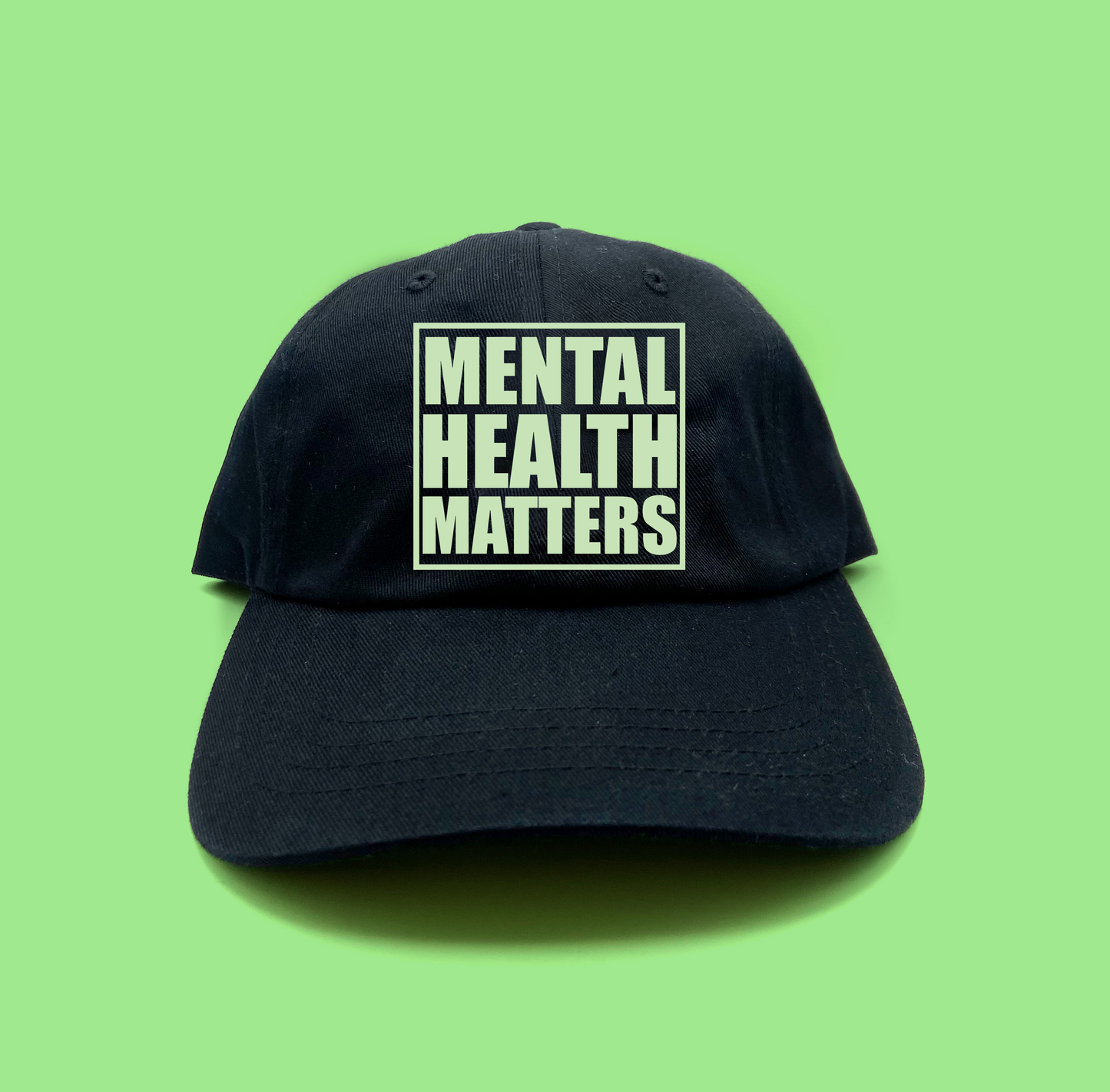 "Mental Health Matters" Light Green Dad Hat
