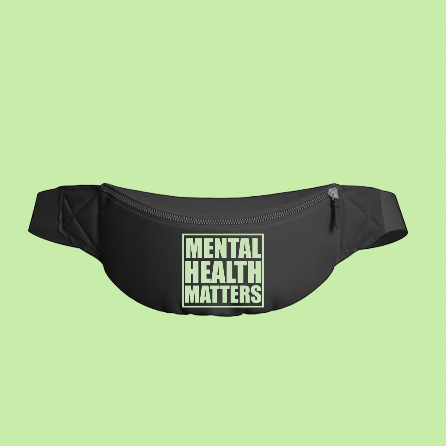 "Mental Health Matters" Light Green Fanny Pack