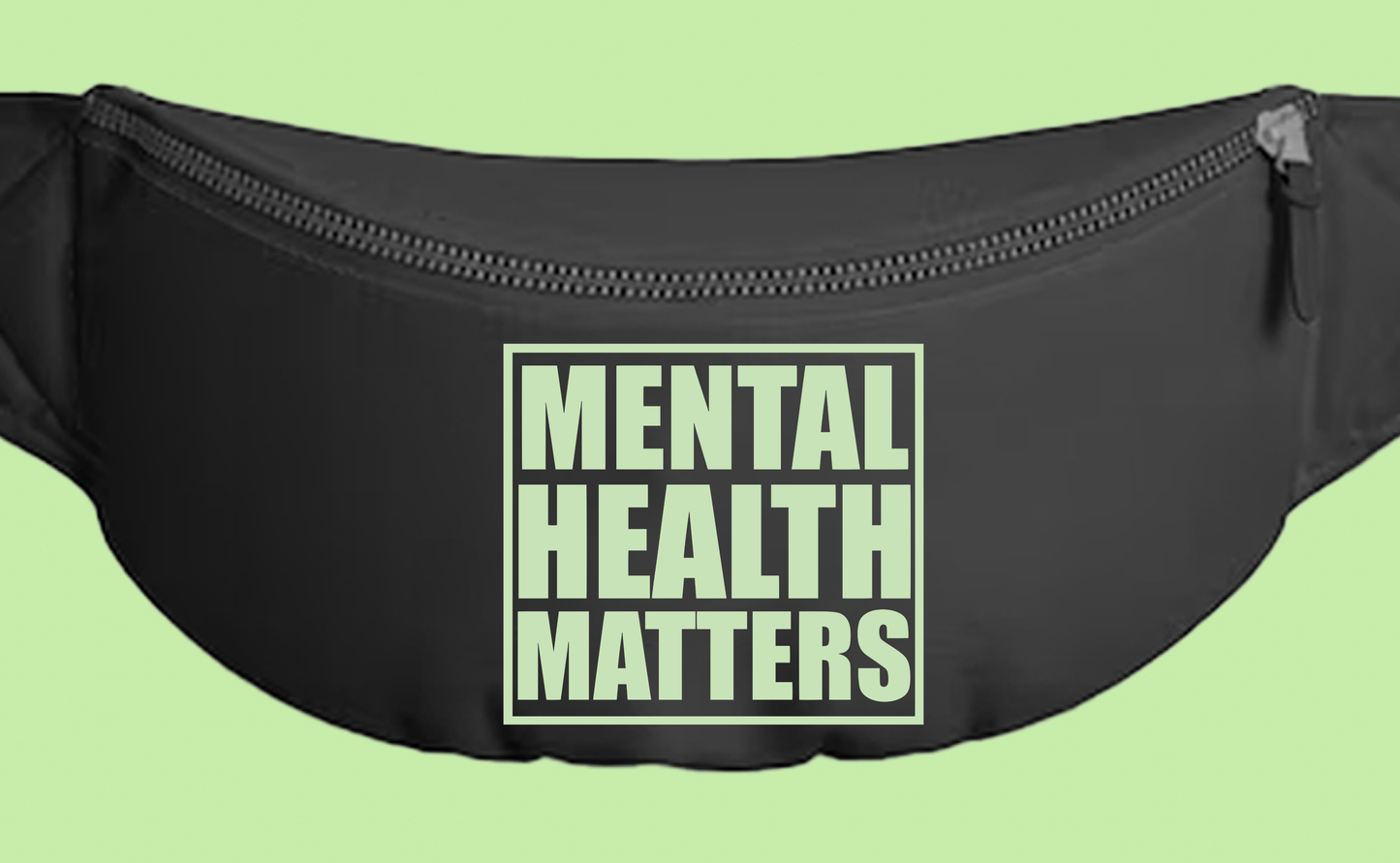 "Mental Health Matters" Light Green Fanny Pack