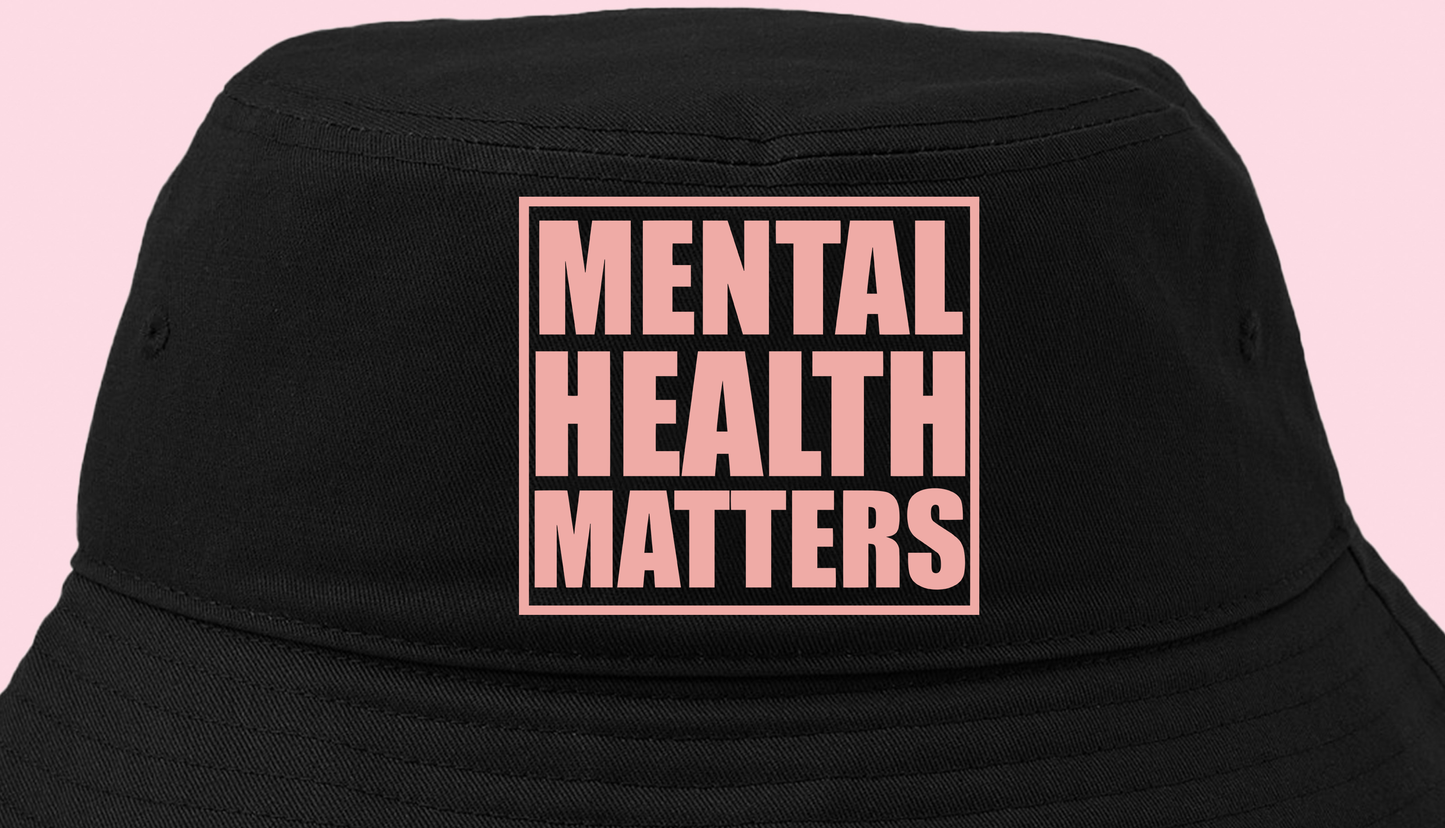 "Mental Health Matters" Pink Bucket Hat