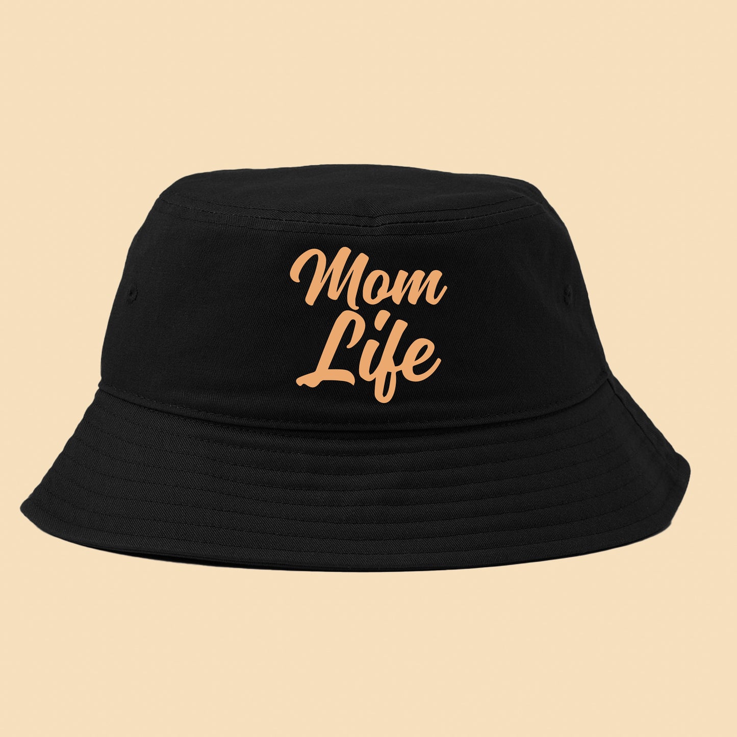 Mom Life Peach Bucket Hat