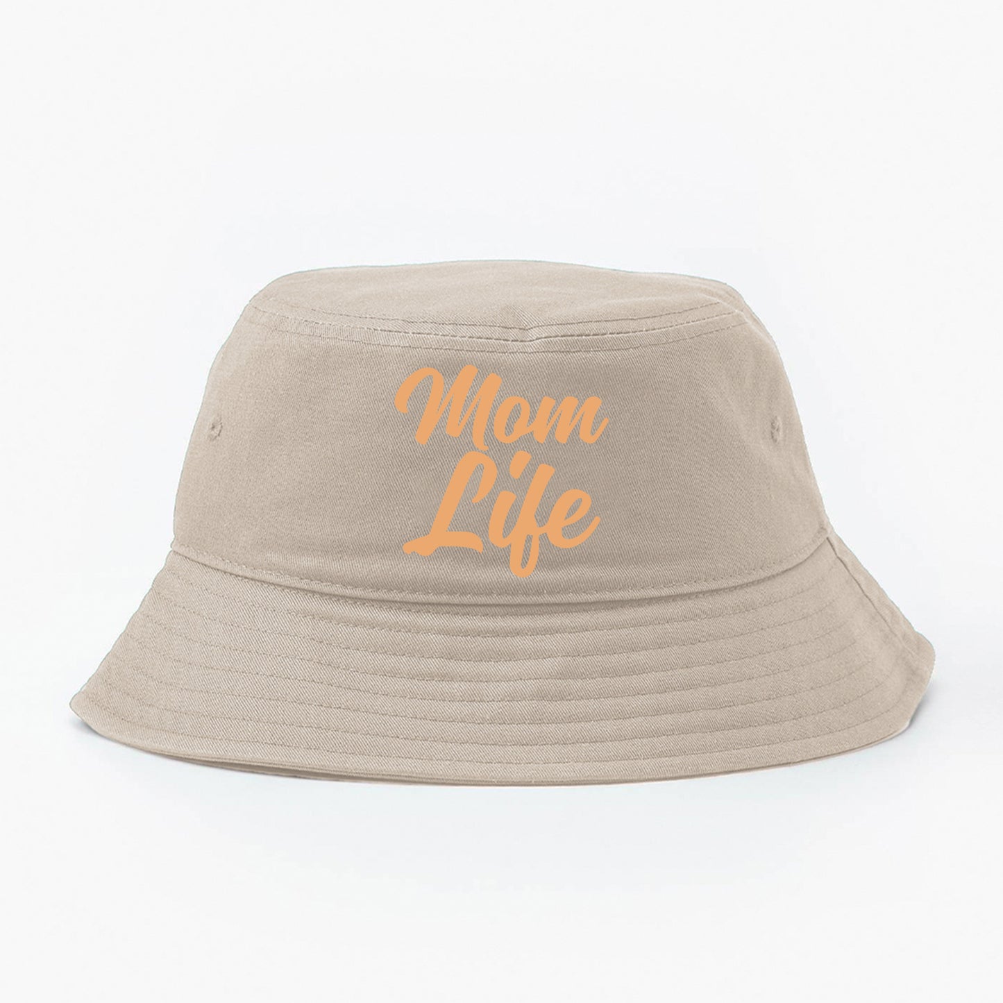 Mom Life Peach Bucket Hat