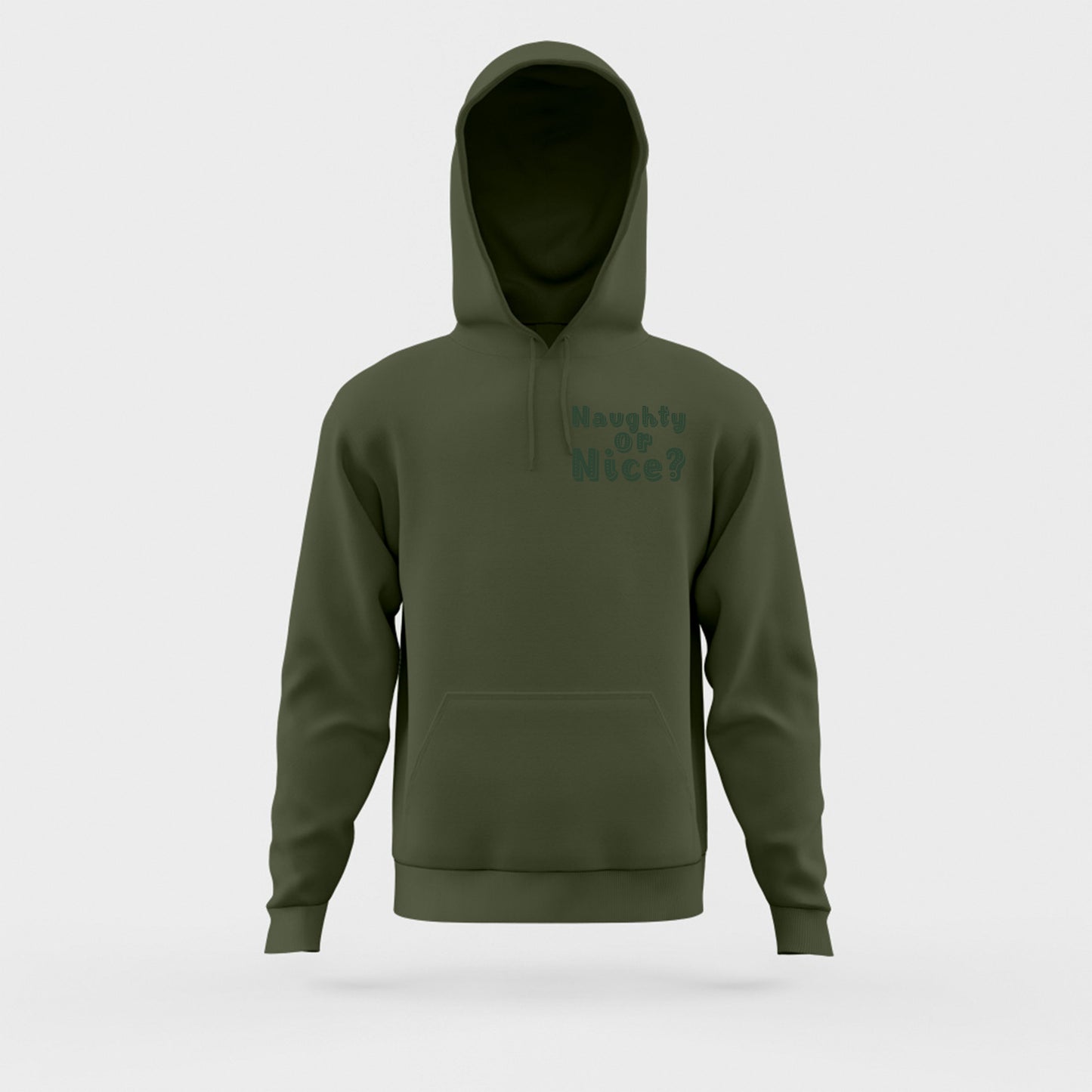 Naughty or Nice? Dark Green Hoodie