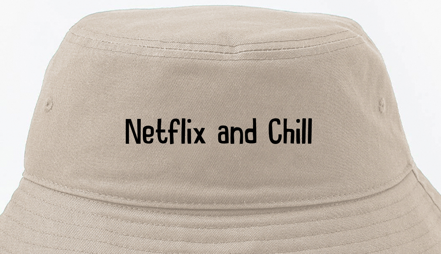 Netflix and Chill Black Bucket Hat