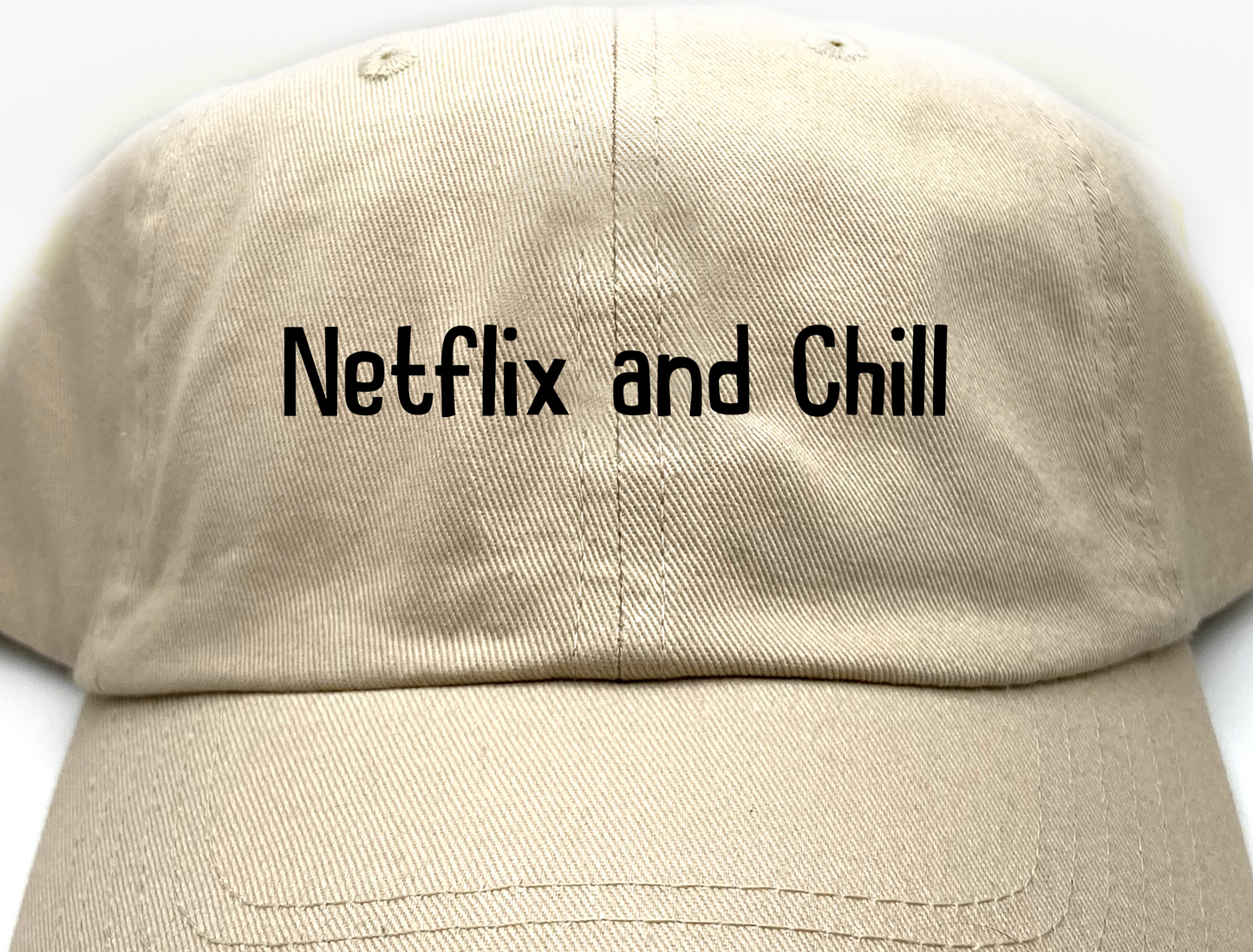 Netflix and Chill Black Dad Hat