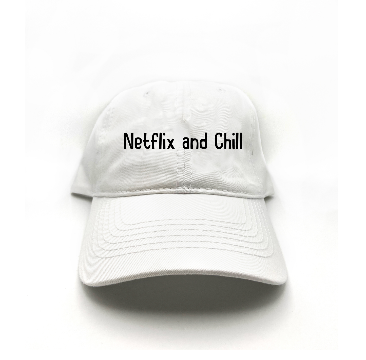 Netflix and Chill Black Dad Hat