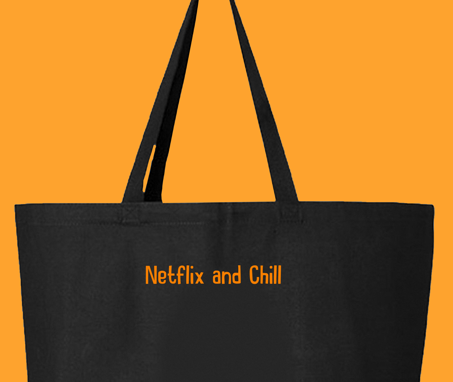 Netflix and Chill Orange Tote Bag