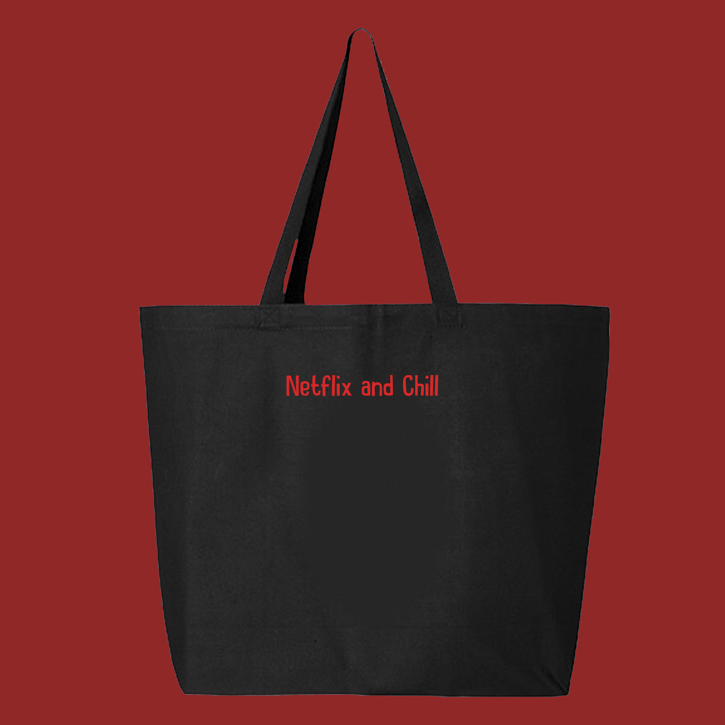 Netflix and Chill Red Tote Bag