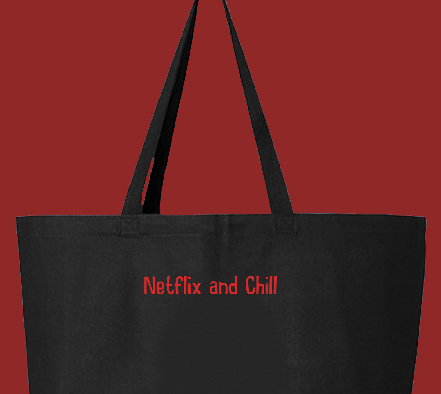 Netflix and Chill Red Tote Bag