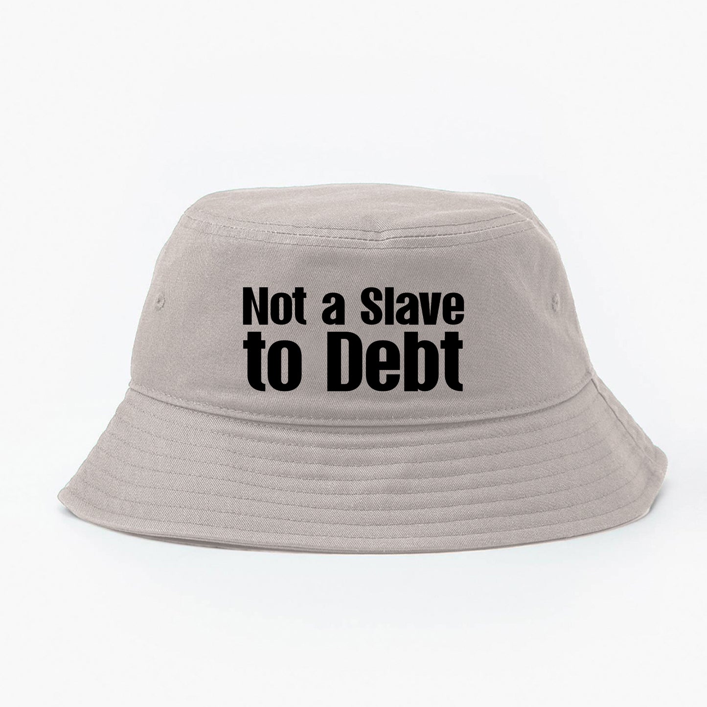 Not a Slave to Debt Black Bucket Hat