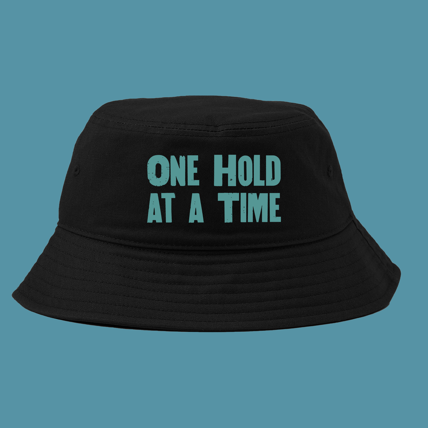 "One Hold at a Time" Green Bucket Hat