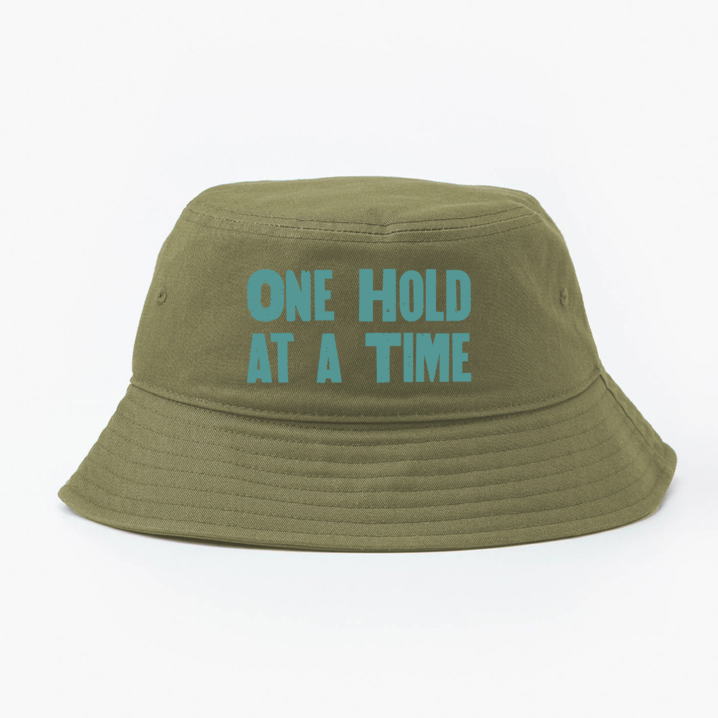 "One Hold at a Time" Green Bucket Hat