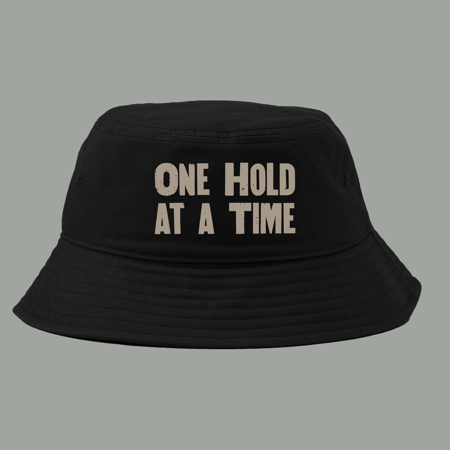 "One Hold at a Time" Grey Brown Bucket Hat