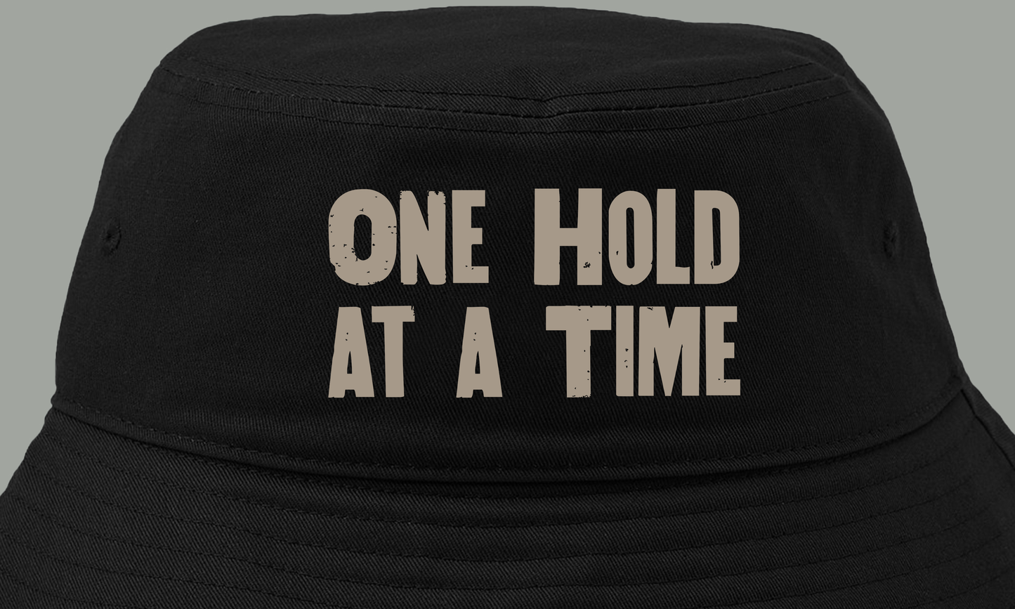 "One Hold at a Time" Grey Brown Bucket Hat