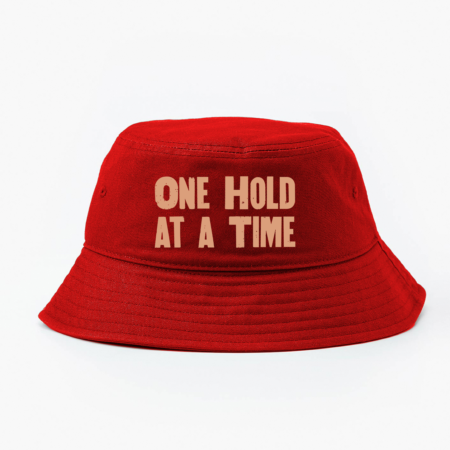 "One Hold at a Time" Light Peach Bucket Hat