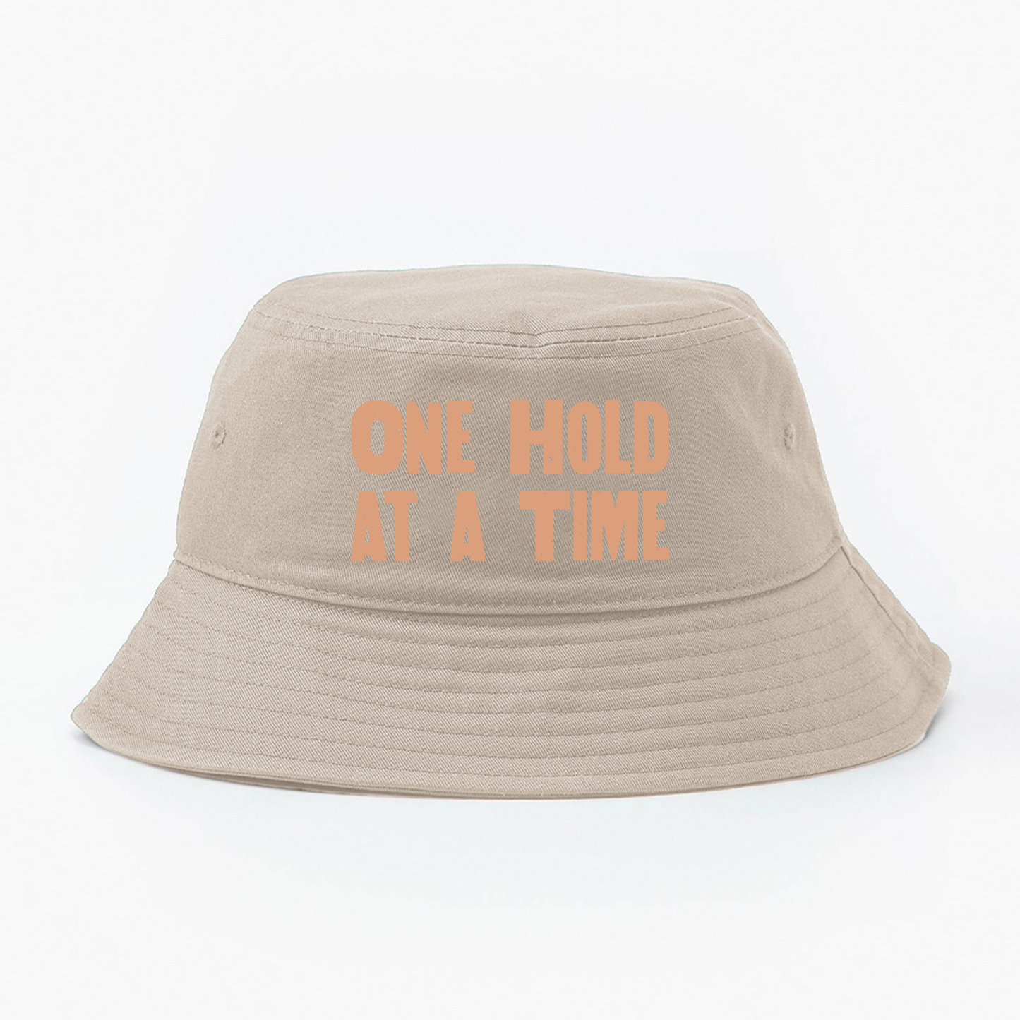"One Hold at a Time" Light Peach Bucket Hat