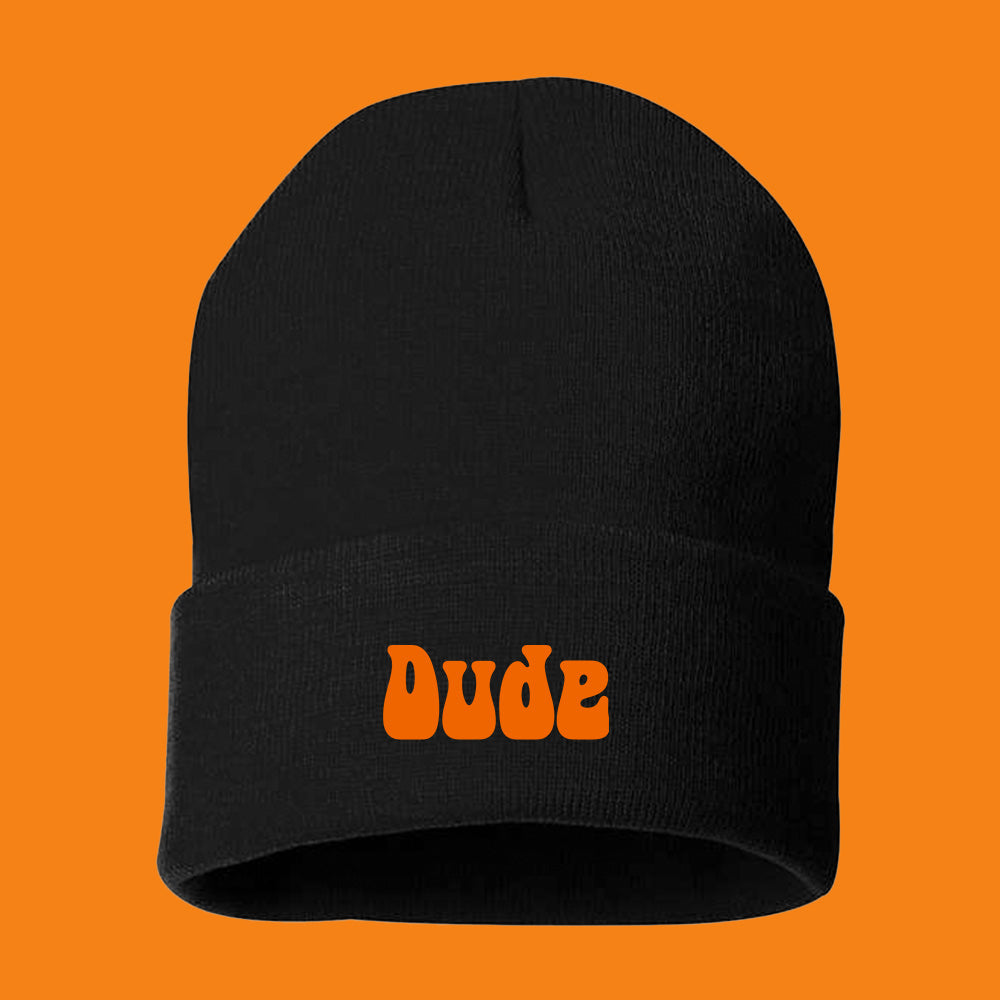 Dude Orange Beanie
