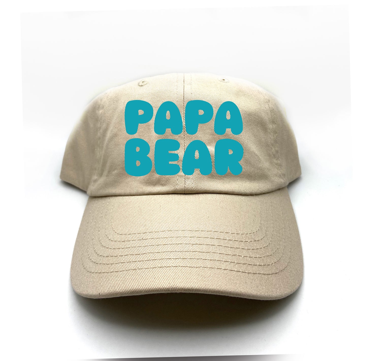 Papa Bear Blue Green Dad Hat