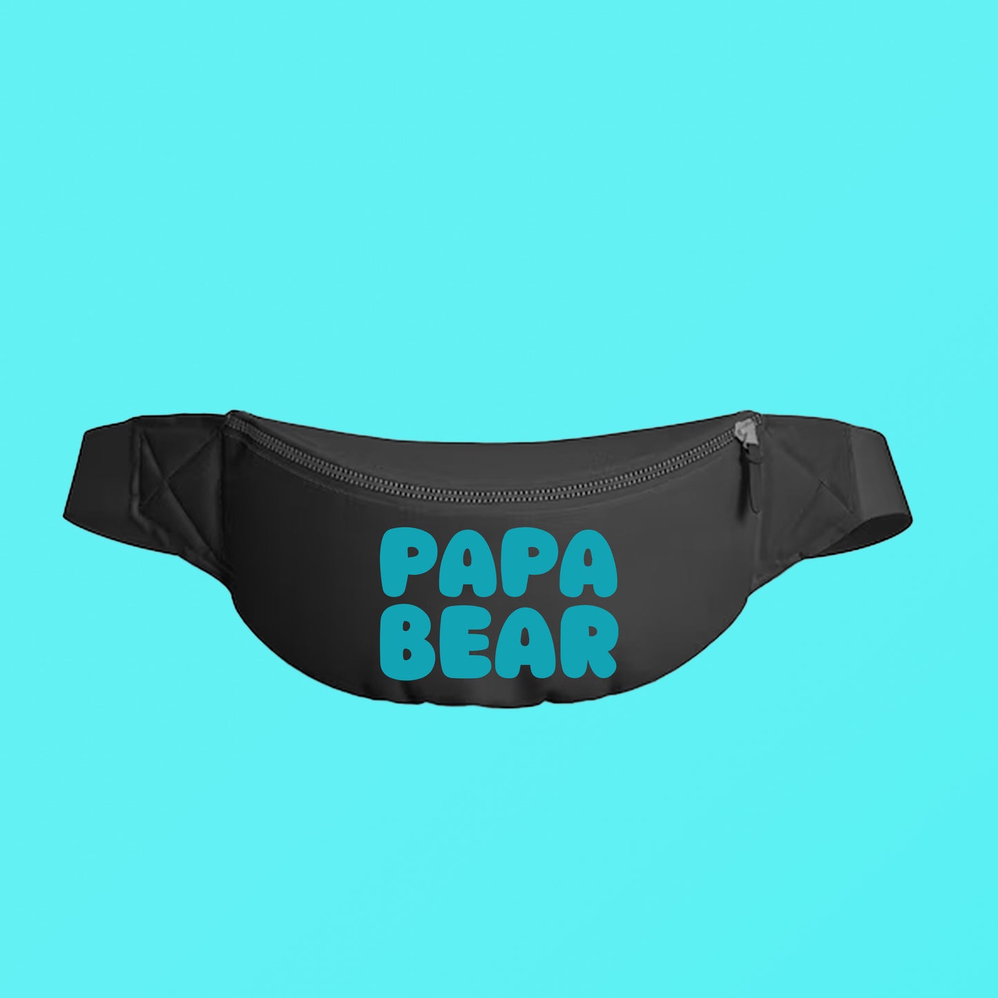Papa Bear Blue Green Fanny Pack