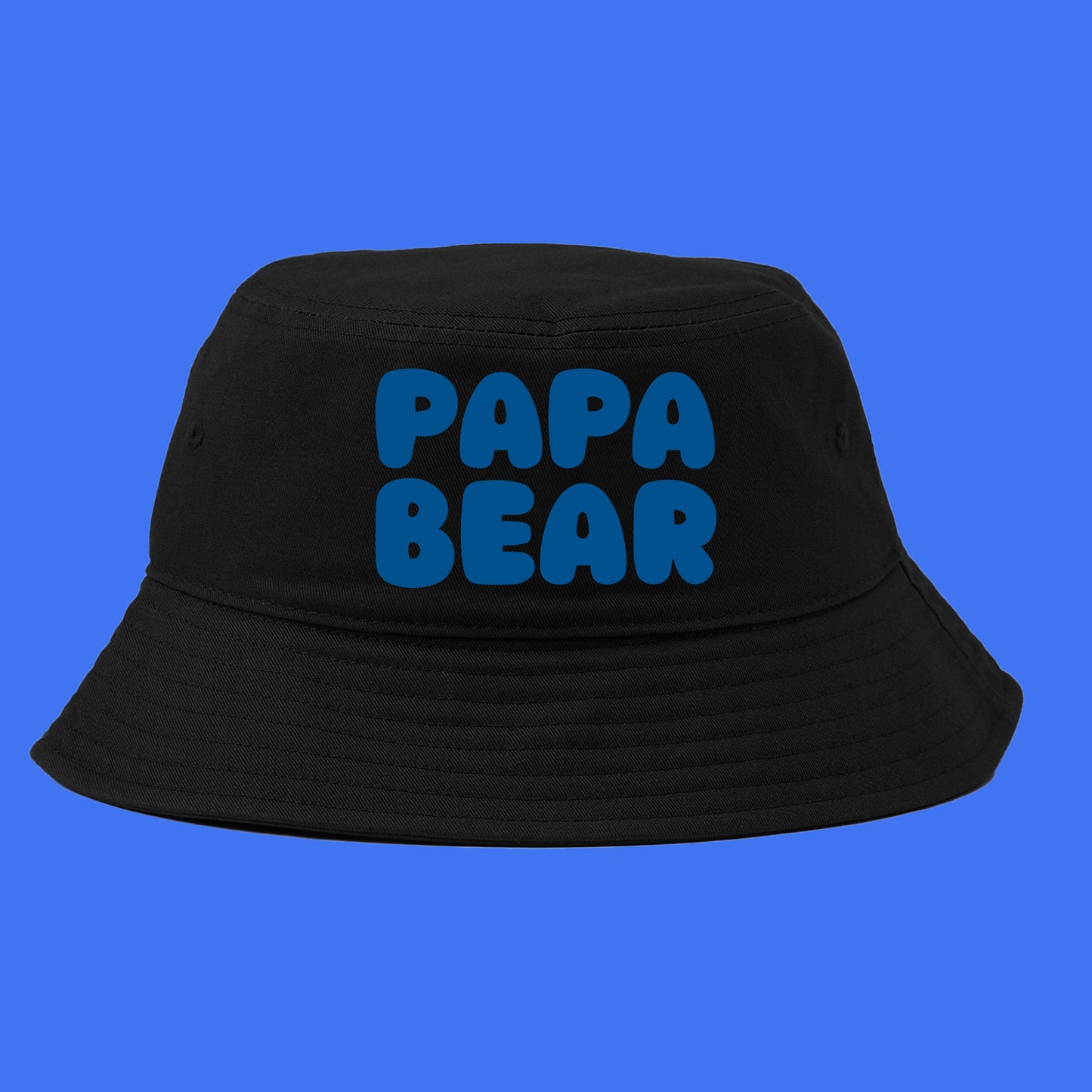 Papa Bear Dark Blue Bucket Hat