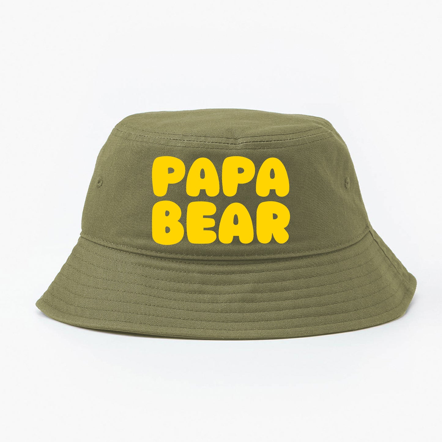 Papa Bear Yellow Bucket Hat