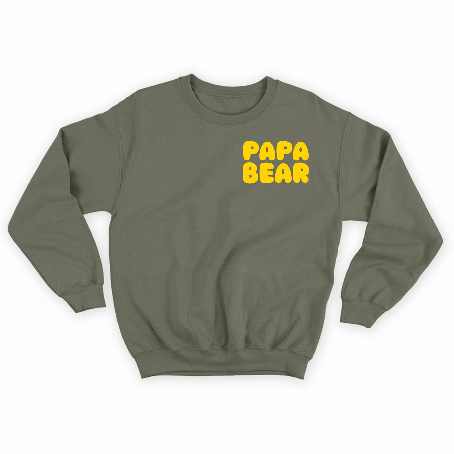Papa Bear Yellow Sweashirt