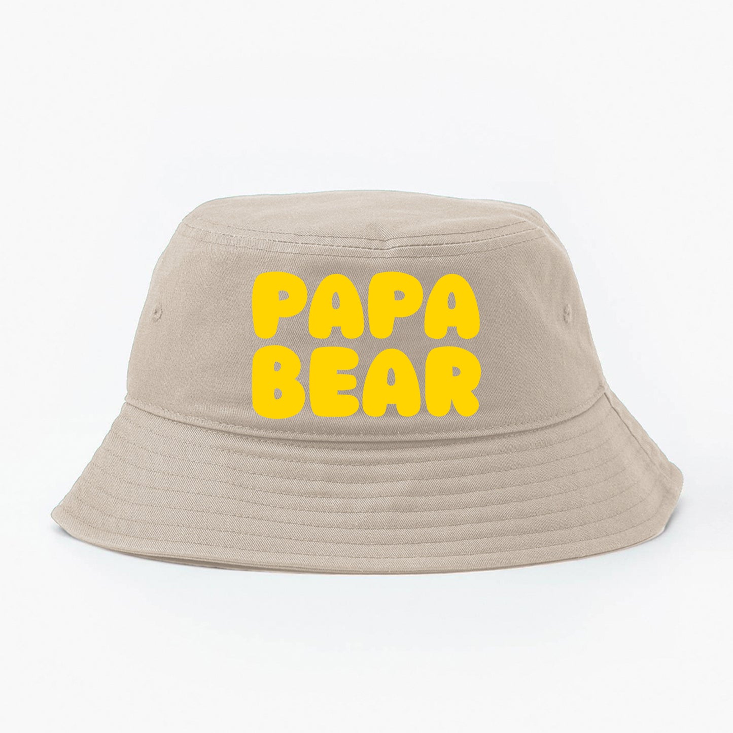 Papa Bear Yellow Bucket Hat