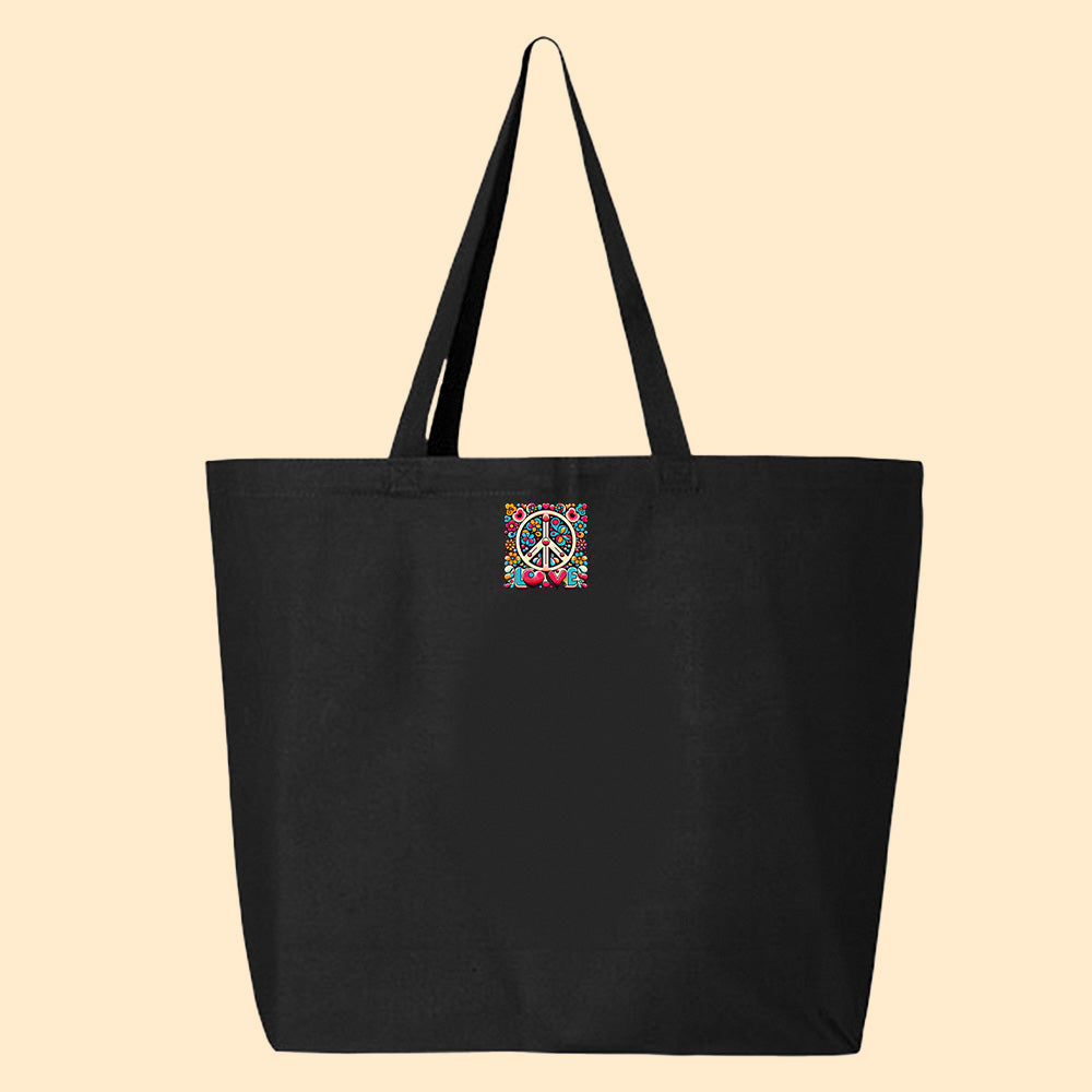 Peace And Love Tote Bag