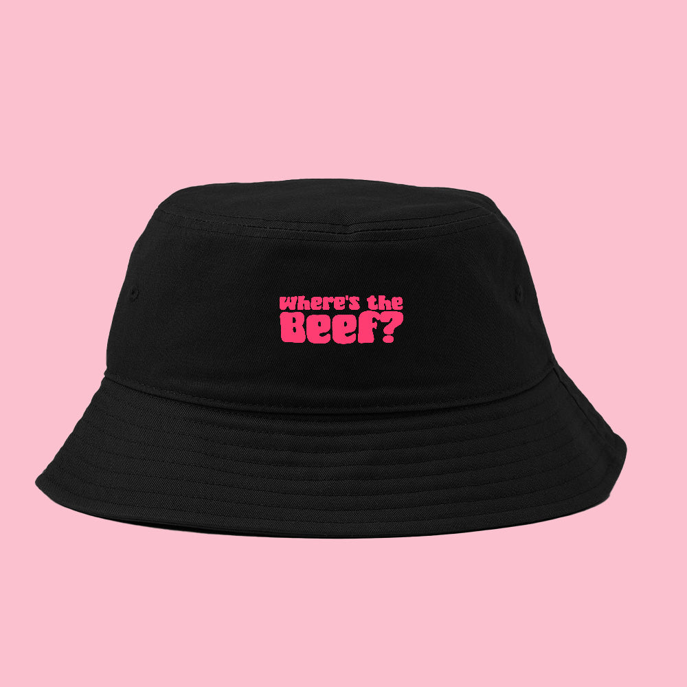 Where's the Beef? Pink Bucket Hat