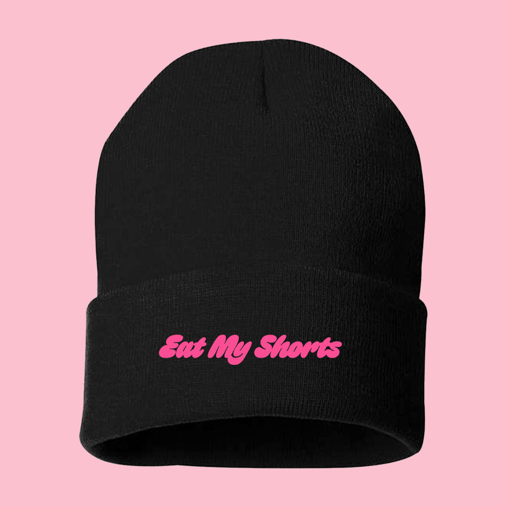 Eat My Shorts Pink Beanie