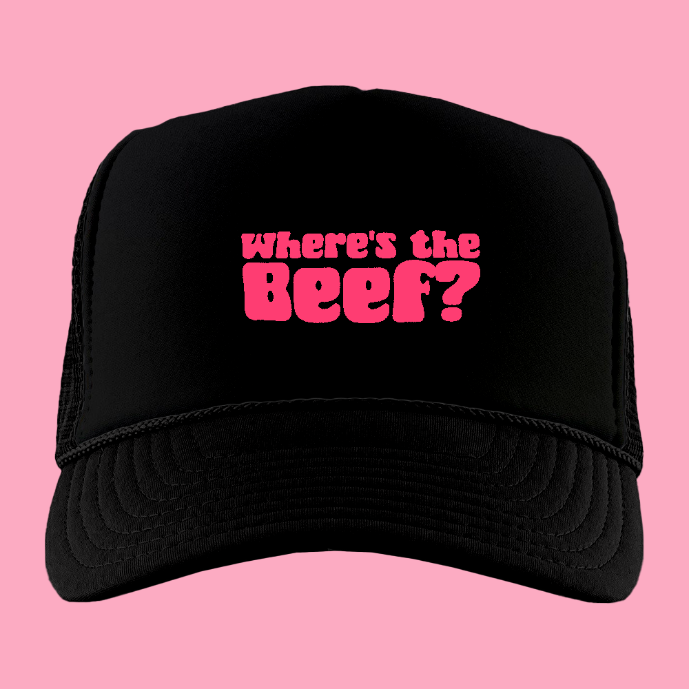 Where's the Beef? Pink Foam Trucker Hat