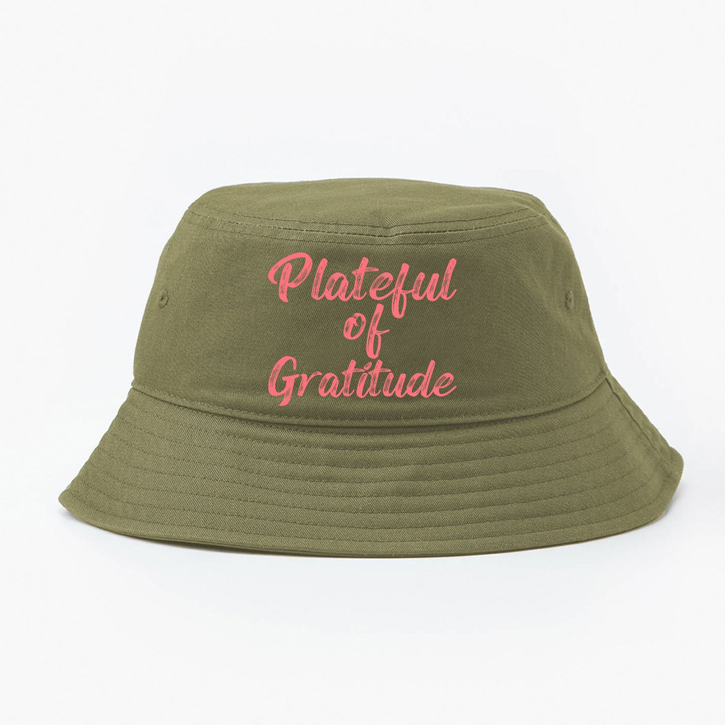 Plateful of Gratitude Pink Bucket Hat