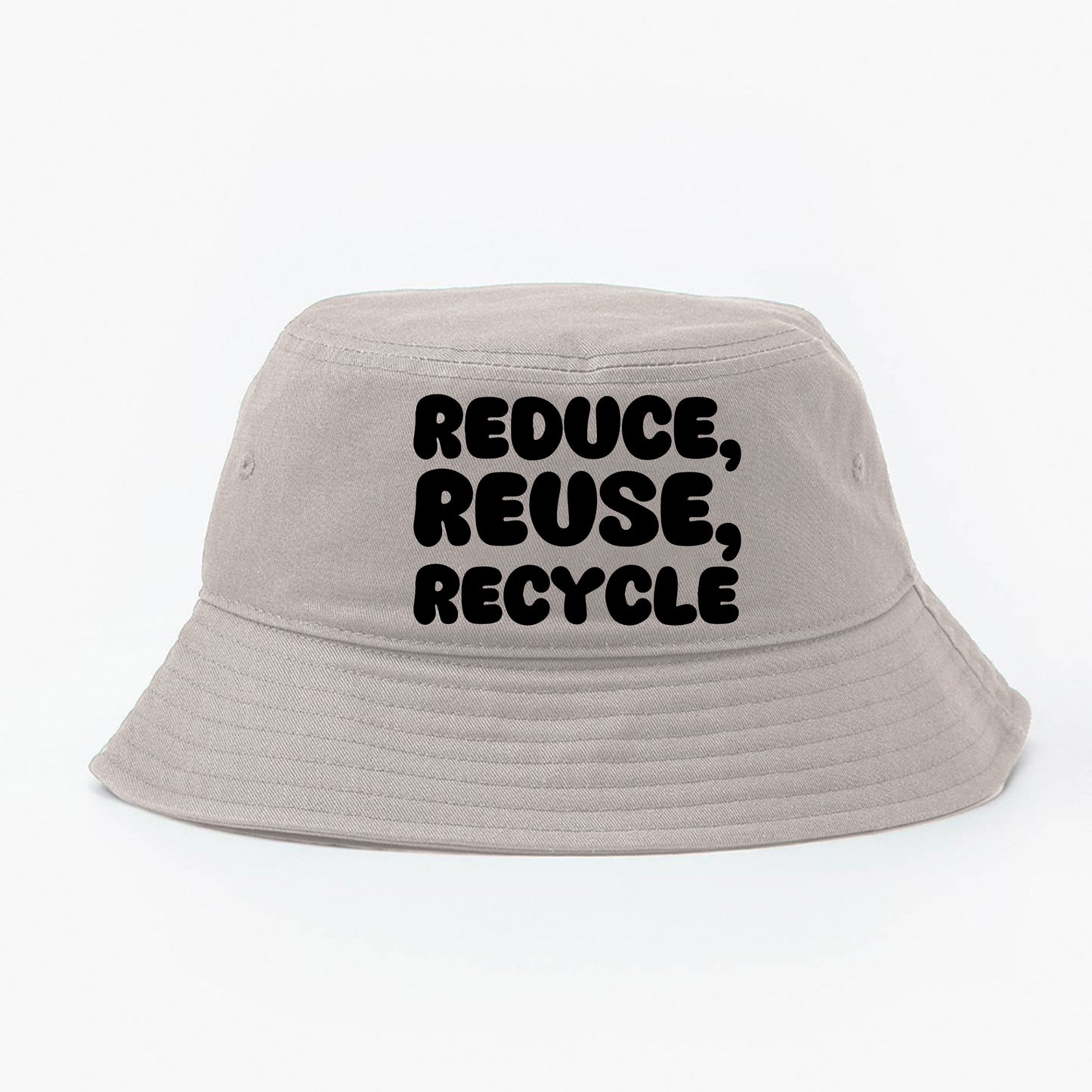"Reduce, Reuse, Recycle" Black Bucket Hat