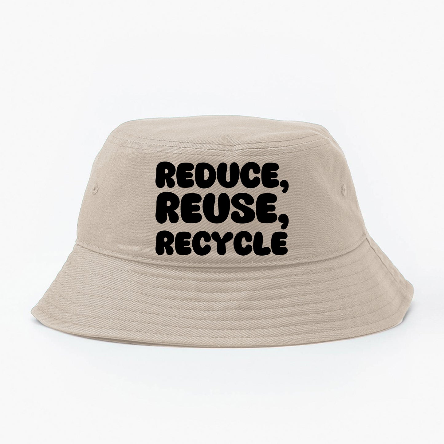 "Reduce, Reuse, Recycle" Black Bucket Hat