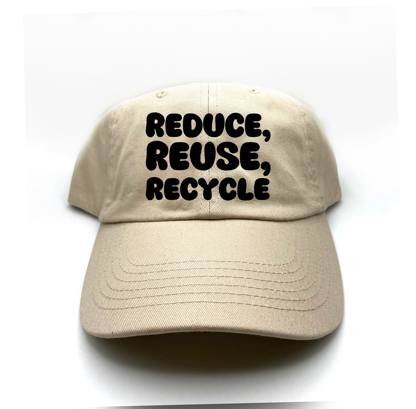 "Reduce, Reuse, Recycle" Black Dad Hat
