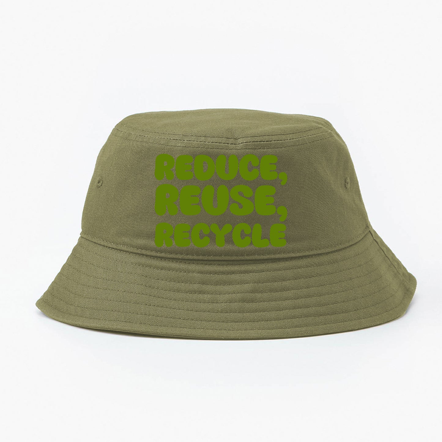 "Reduce, Reuse, Recycle" Green Bucket Hat